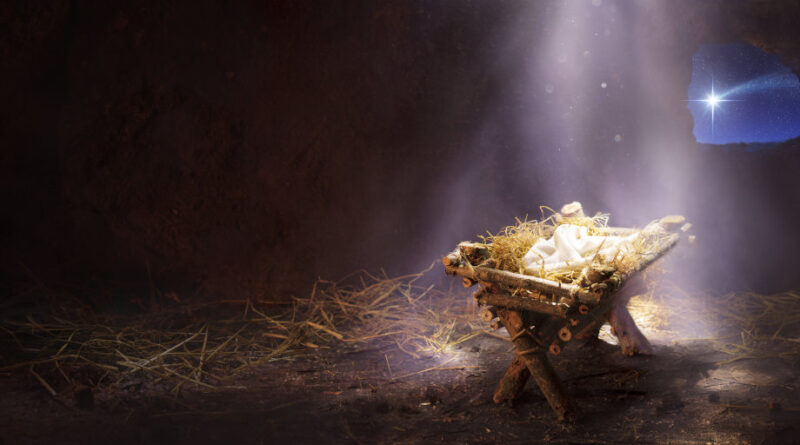 A portrayal of the birth of Christ