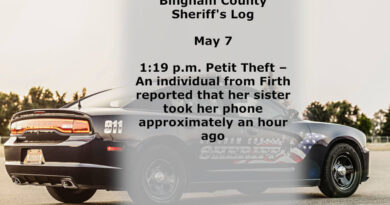 Bingham County sheriff incident log