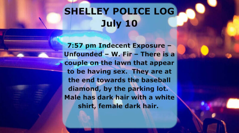 A police report for July 10