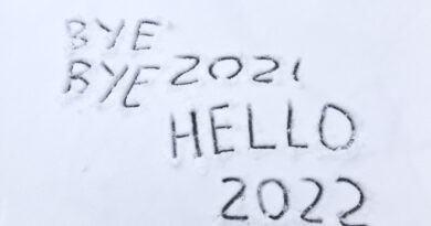 Text written on the snow