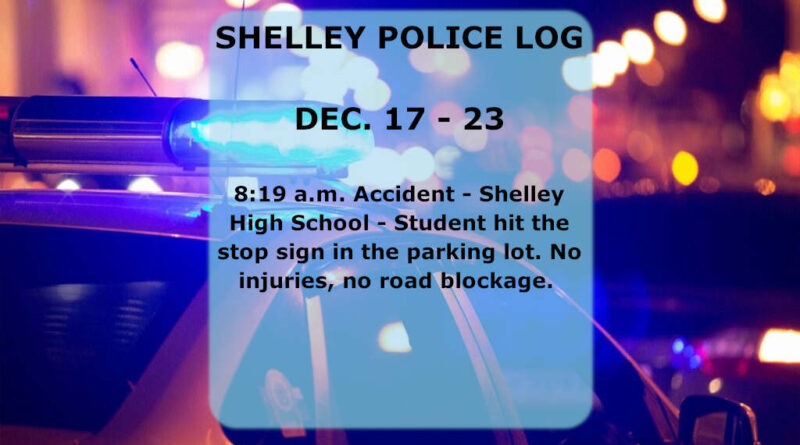 Shelley police log report