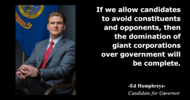 A quote from Ed Humphreys who is running for a government post