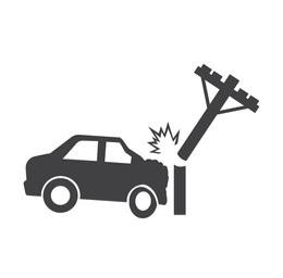 A car crash accident icon
